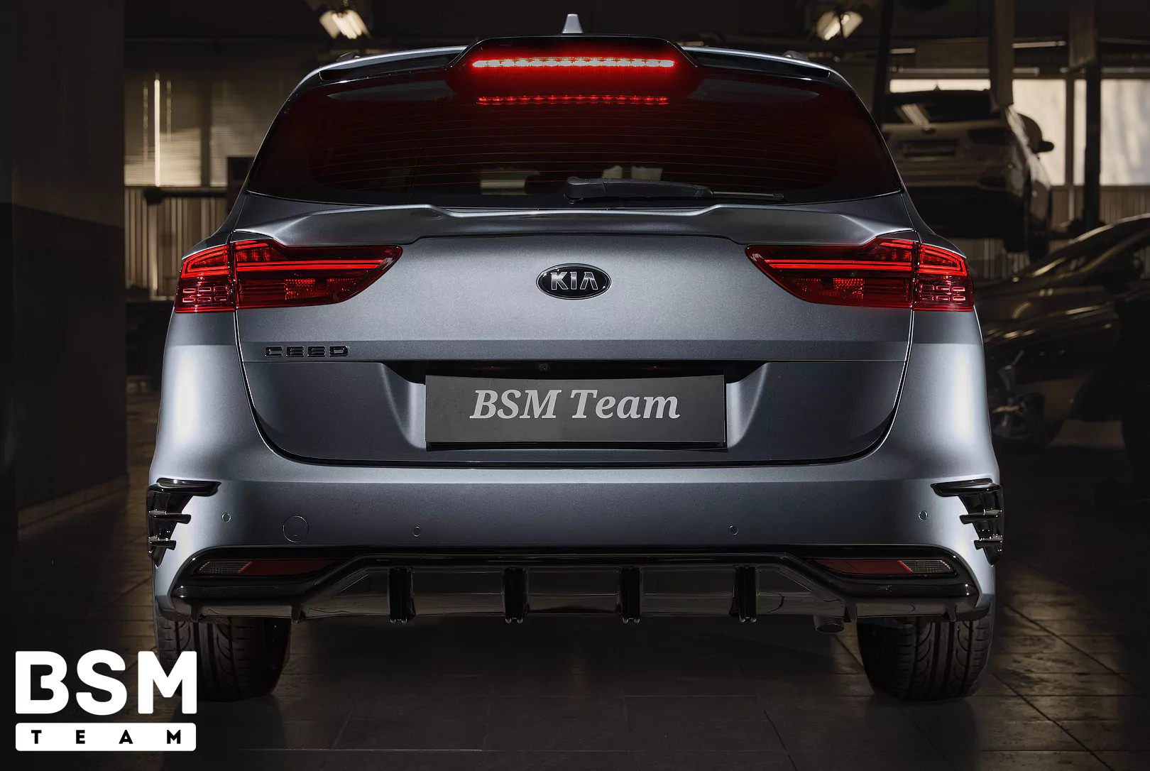 Диффузор Заднего Бампера Kia Ceed 3 Универсал (SW) 2019-2022 АБС пластик — изображение 7