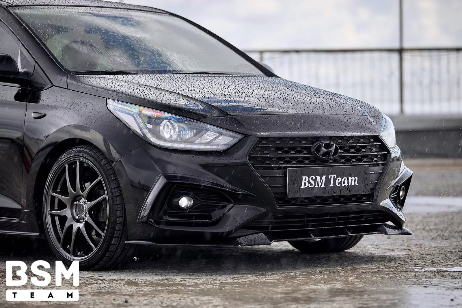 сплиттер бампера Hyundai Solaris 2 (5)
