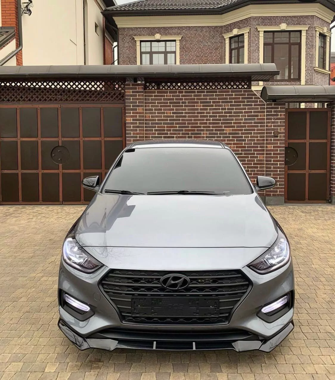 сплиттер бампера Hyundai Solaris 2 (5)