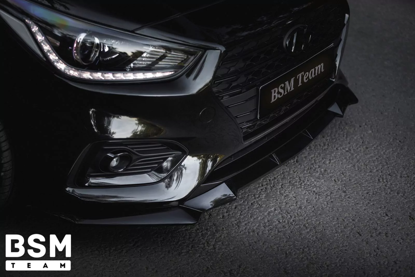 Середина Сплиттера Переднего Бампера Hyundai Solaris 2017-2020 АБС Пластик — изображение 8