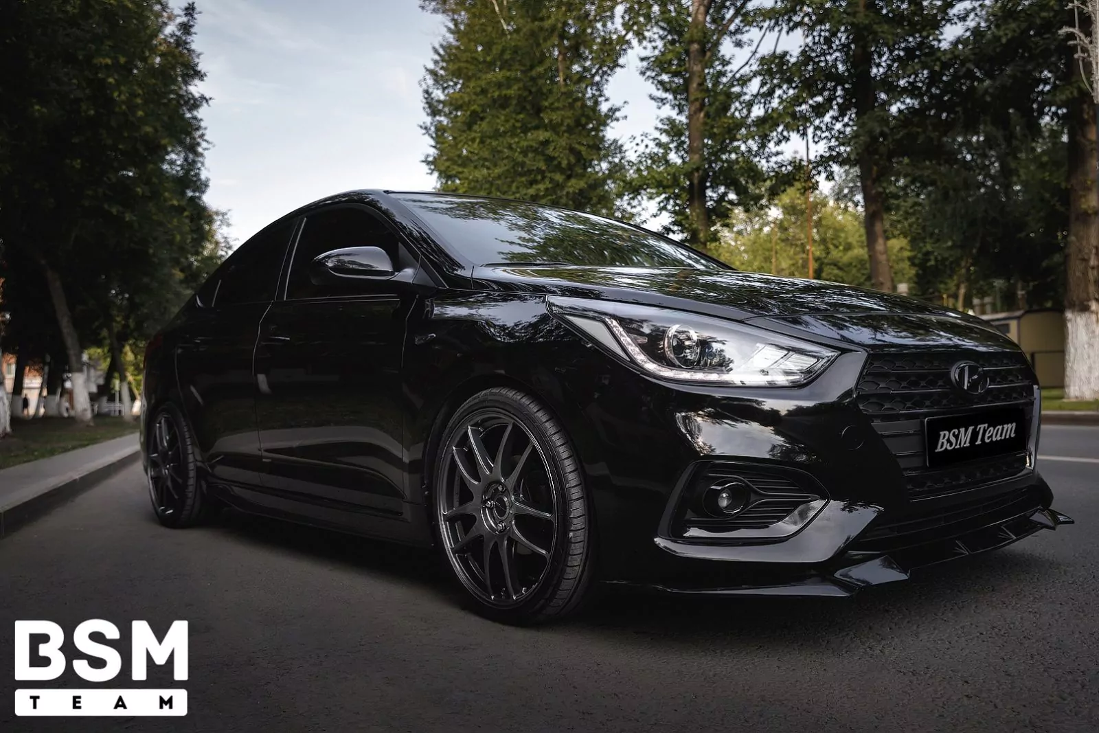 сплиттер бампера Hyundai Solaris 2 (5)