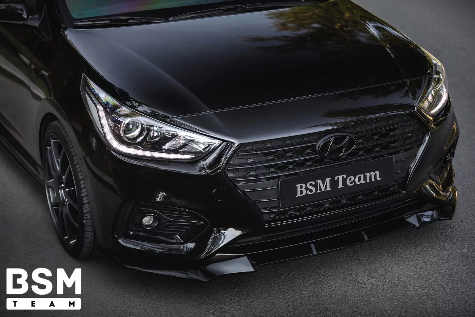 сплиттер бампера Hyundai Solaris 2 (5)
